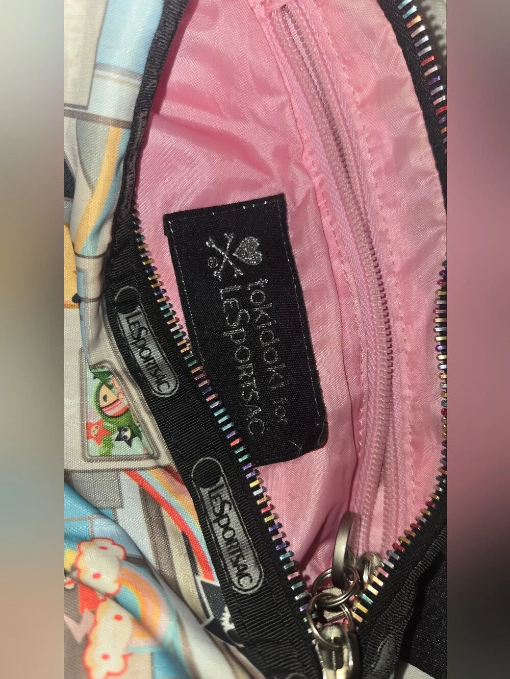 Lesportsac Pink Multi-Color Printed Crossbody Bag